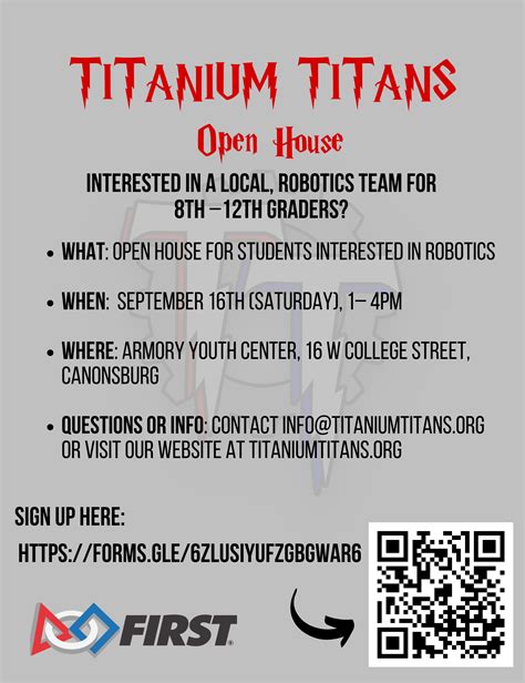 Open House – TITANIUM TITANS ROBOTICS