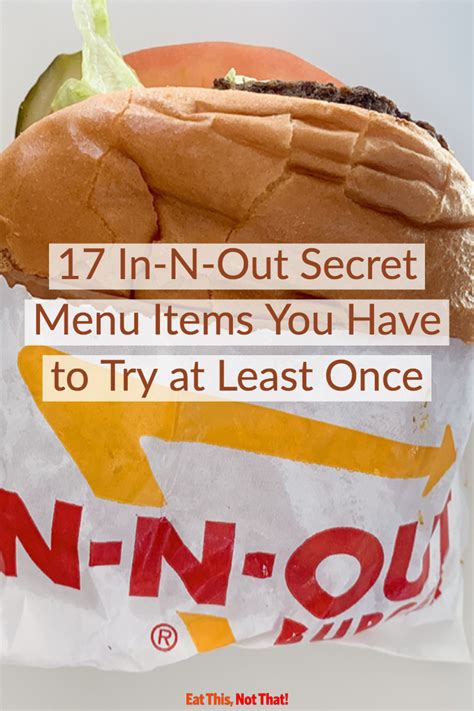 In N Out Menu Secret Menu