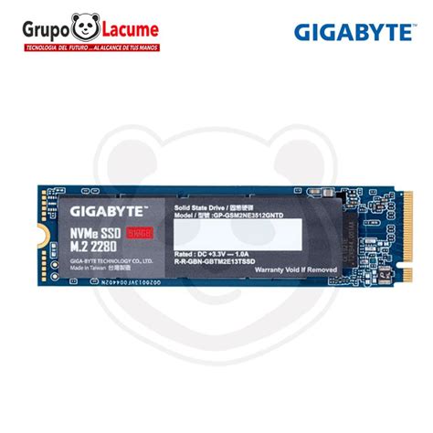 DISCO SOLIDO M 2 GIGABYTE 512GB PCI E NVME M 2 GP GSM2NE3512GNTD