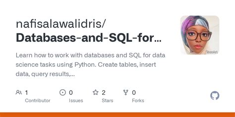 Github Nafisalawalidris Databases And Sql For Data Science With