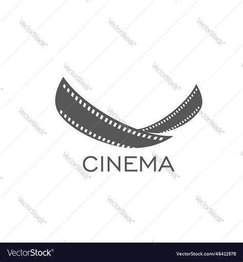 Movie theater cinema production icon or emblem Vector Image