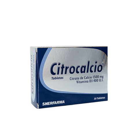 CITROCALCIO CAJA X30 TABLETAS Citrato De Calcio Vitamina D3 SHERFARMA