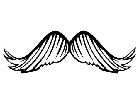 Premium Vector | Hand drawn sketch of curled mustache men mustache on a ...