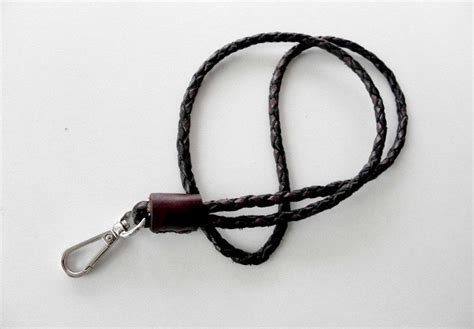 Brown And Black Braided Leather Key Ring Key Chain Key Holder Etsy