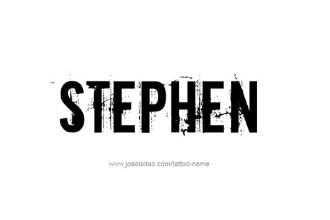 Stephen Name Tattoo Design