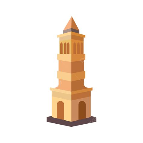 Hand Painted Islamic Architecture Tower Vector Islamic Architecture