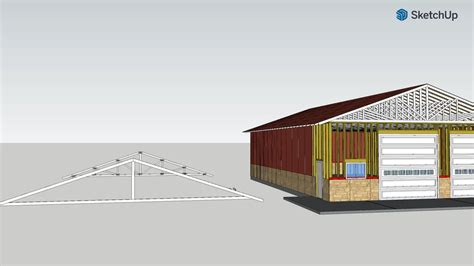 Roof Truss 4 12 Pitch 3d Warehouse