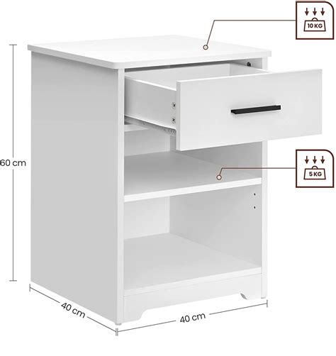 Nachtkastje Voor Boxspringbed Bijzettafel Nachtkastje Met Lade Open