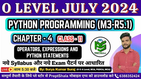 Day Python Programming M R O Level Python Programming M