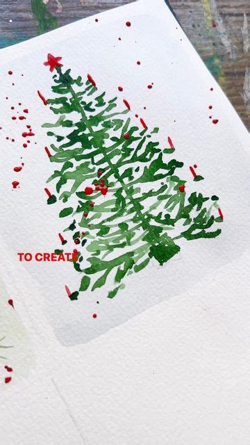 Watercolor Christmas Tree Painting