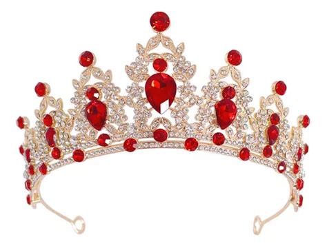 Corona Roja Princesa Para Xv A Os Ni A Disfraz Comuni N Meses Sin