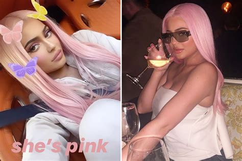 Kylie Jenner Debuts New Pink Hair As She Poses In Strapless Top The Us Sun The Us Sun