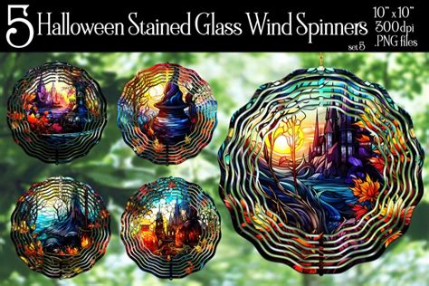 Halloween Wind Spinners Halloween Stained Glass Designs S