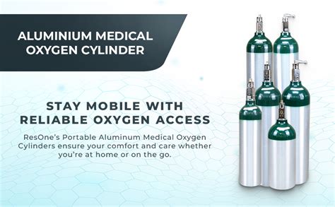 Resone Portable Aluminum Medical Oxygen Cylinder D Size With Cga 870 Post Valve