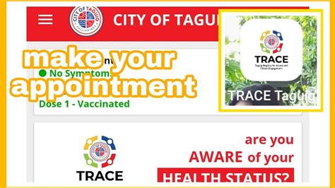 Taguig Trace App How To Appointment Vaccination Online I Love Taguig