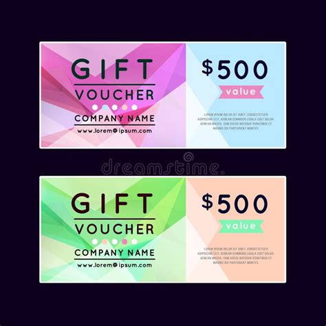 Vector Illustration Gift Voucher Template With Clean And Modern Flat