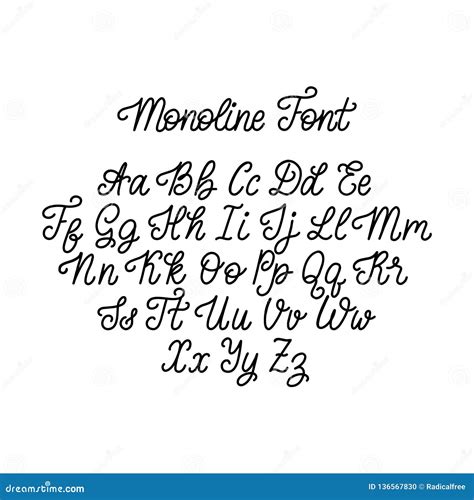 Handwritten English Alphabet Vector Illustration