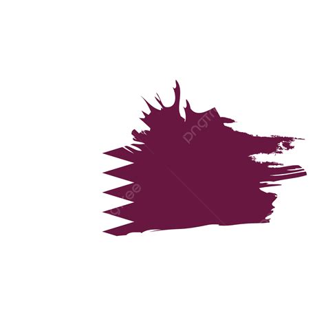 Qatar Flag Brush Stroke Clipart Qatar Flag Day Qatar Flag Paint