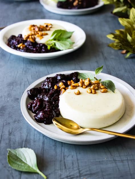 Pesto Panna Cotta With Berry Basil Sauce Armanino