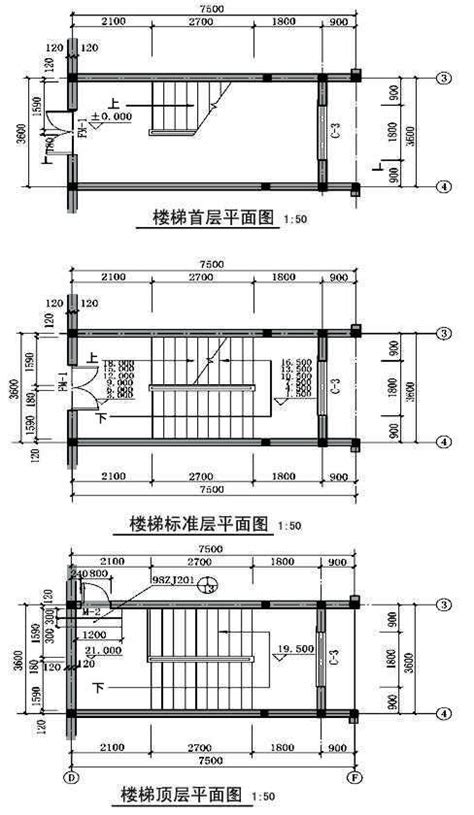 建筑楼梯间首层、标准层、顶层平面图的异同 知乎