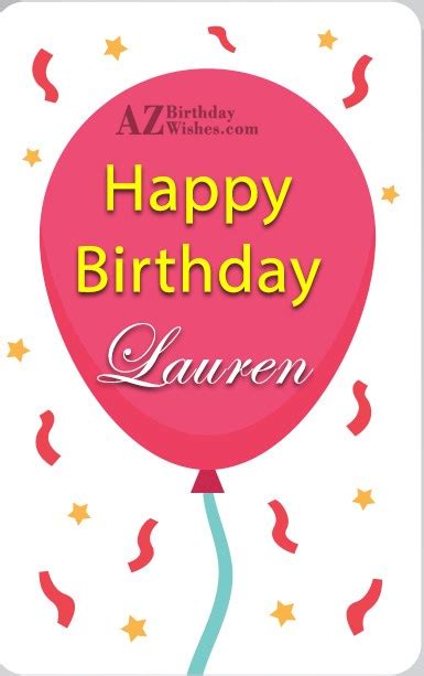 Happy Birthday Lauren - AZBirthdayWishes.com