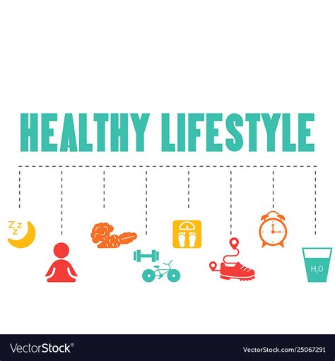 Healthy Lifestyle Concept Royalty Free Vector Image