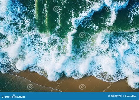 Ai Generated Image Drone Photo Of Beach For Refreshing And Calmness