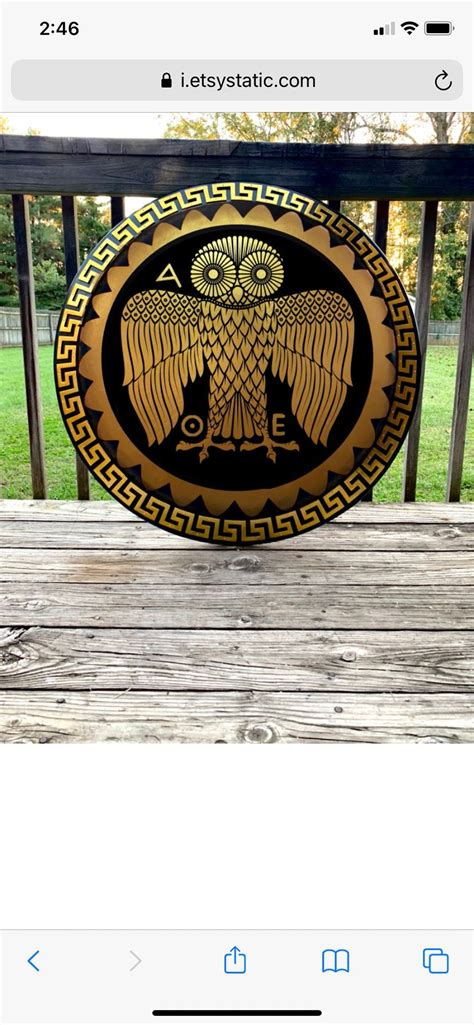 Athenian Owl Authentic Greek Hoplite Shield Etsy