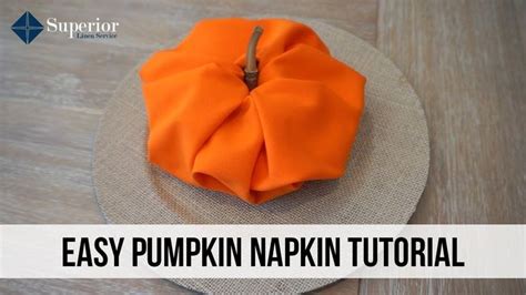 Easy Halloween Pumpkin Napkin Tutorial Youtube In Halloween