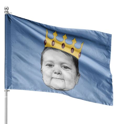 A Flag With An Image Of A Baby Wearing A Crown On It S Head