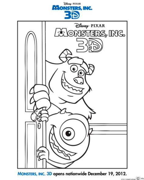 Monsters Inc Doors Coloring Pages