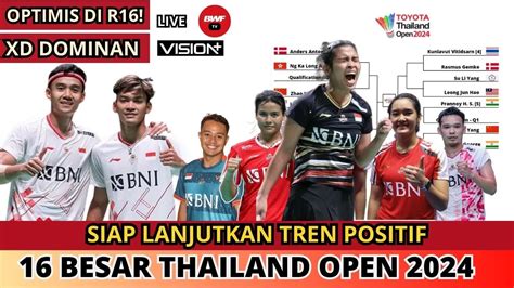 OPTIMIS JADWAL DRAW 16 BESAR THAILAND OPEN 2024 Day 3 START 09 00