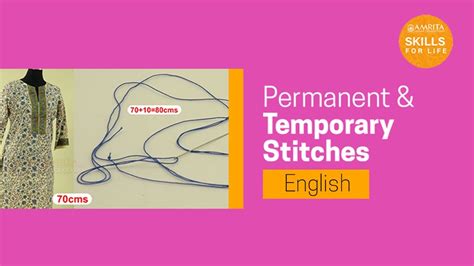 163 Permanent And Temporary Stitches English Youtube