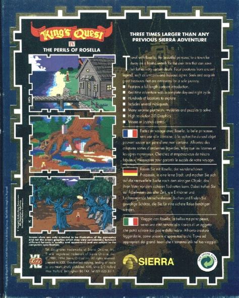 King S Quest Iv The Perils Of Rosella Cover Or Packaging Material