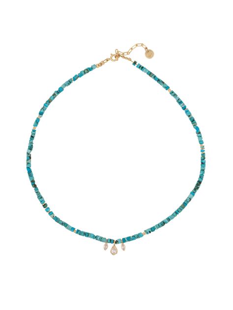 Collier Ras De Cou Turquoise Pompadour Luj Paris