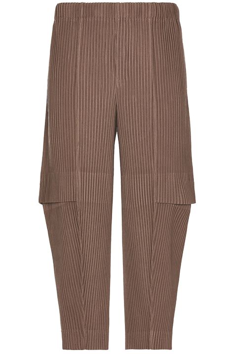 Homme Plisse Issey Miyake Cargo Wide Pant In Alpaca Brown FWRD