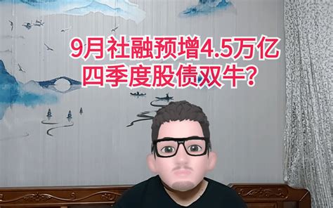 某券商预估9月社融45万亿，四季度股债双牛 川三石 川三石 哔哩哔哩视频