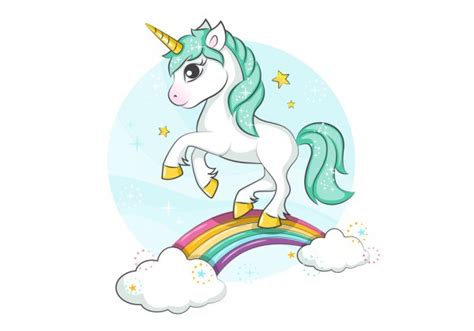 Sticker Chambre Licorne Saute Arc En Ciel Le Monde Du Stickers Fr