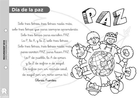 Poesías para el DÍA DE LA PAZ Paz Poesia de la paz Dia de la paz