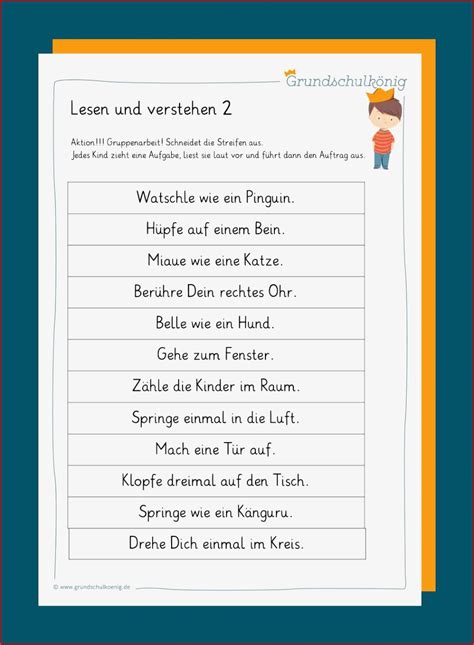 6 Größte Arbeitsblätter Deutsch Leseverständnis Grundschule Für Deinen