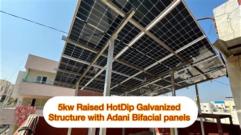 Wp Adani Bifacial Panels With Raised Structure Kw Youtube