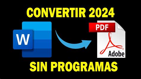 COMO CONVERTIR un documento de WORD a PDF Rápido y Fácil 2024 YouTube