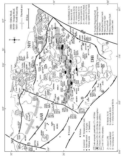 Distribution Of Late Mesozoic And Cenozoic Ages In The Dabie Orogen