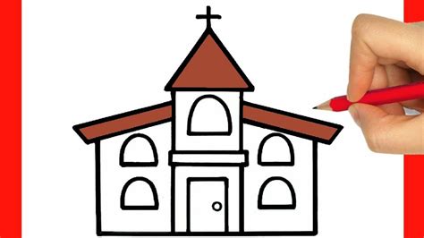 HOW TO DRAW A CHURCH EASY STEP BY STEP - DRAWING AND COLORING A CHURCH