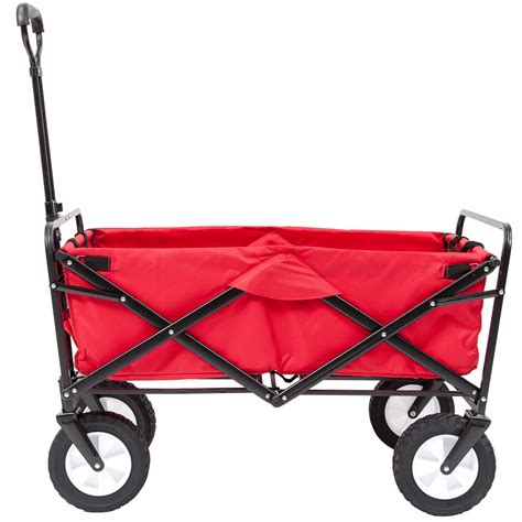 Collapsible Wagon Beach Carts With Big Wheels Heavy Duty Folding