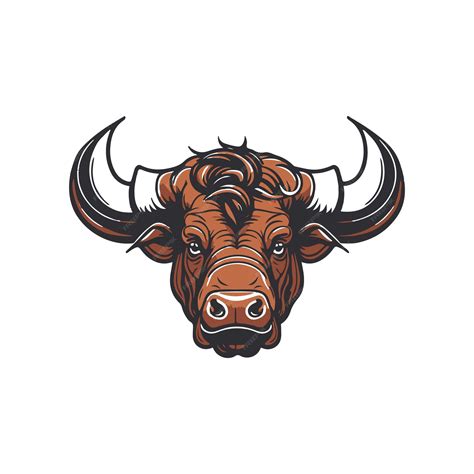 Premium Vector | A bull with horns on its head