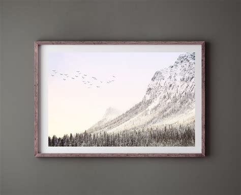 Mountain Sunrise Photography Print, Rustic Farmhouse Decor, Banff ...