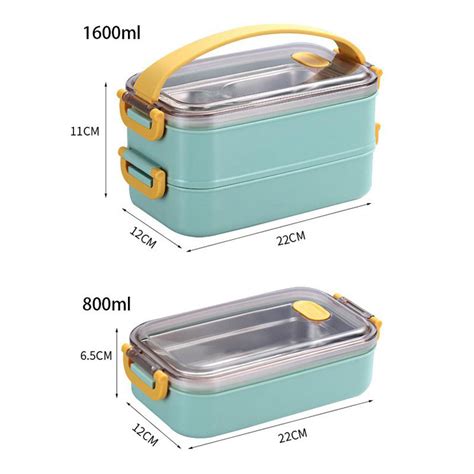 Ss Stainless Steel Bento Box With Pp Lid For Home Dormitory School