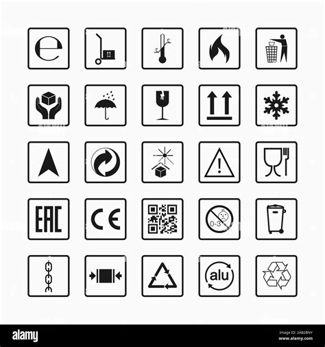 Iconos De Embalaje Signos De Paquete Conjunto Ilustraci N Vectorial