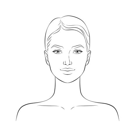 Face Of A Young Beautiful Woman Vector Illustration 27161028 Vector